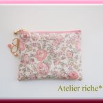 LIBERTY　Felicite　フェリシテ　あずきミルク　ビニコのminiポーチ　★キーケース・コインケース・リップポーチに♪　Size:11×7.5cm