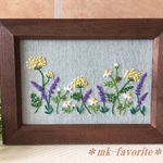🌿ch様ご予約品（ハーブガーデン・手刺繍 額飾り）です(*^^*)