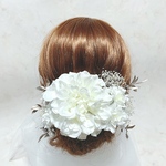 髪飾り〜dahlia × delphinium〜 結婚式 ウェディング ヘッドドレス 前撮り 成人式 浴衣