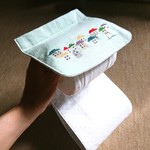 街並み刺繍のトイレットペーパーホルダーカバー     