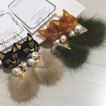 cute！☆存在感大☆もふもふキャットの大ぶりファーピアス