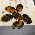 6個✦アクリル オーバルパーツ 穴あり