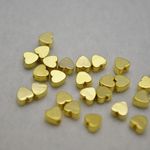 ビーズクラブ ロンデル メタルビーズ　ハート ゴールド　50個　5mm[4582434310994]