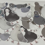 色々鳩さんシール
