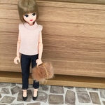 ゴールドハンドル変更しました！リカちゃん ファーバッグ