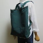 にしやん様オーダー品☆倉敷帆布リュックサック☆deep green