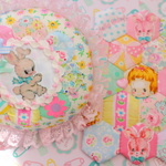 【専用】hana*ハンドメイド☆ハロベビちゃんのミニマット/ドレスデンパッチのまんまるクッション