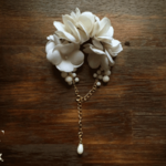 mokomoko1979さま  order made ＊ bracelet  【 布花紫陽花と白珊瑚のブレスレット 】