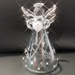 【スワロフスキー・世界で一つオーダメイドガラス】エンジェル一輪挿し♪