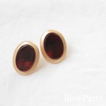 2pcs ピアスパーツ べっ甲 マットゴールド