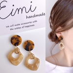【EIMI】べっこう×ひし形歪みフープ＊  ピアス/イヤリング