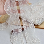 1m 可愛い お花 フラワー チュール刺繍レースブレード 白 BK191001 ハンドメイド 手芸 素材 材料 DIY
