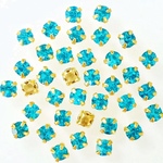 4mm♡アクアマリンＡ級ガラスストーン♡