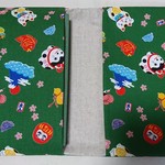 御朱印帳ケース（大判タイプが２冊入ります）招き猫柄　緑色