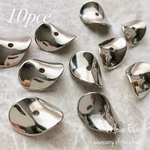 【10pce】silver うす型 円盤 パーツ