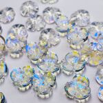チェコガラスビーズ  パンジーフラワー ビーズ ペタル 花びら 花弁 クリスタルＡＢ