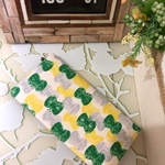 送料無料♡ちょうちょ柄 イエローグリーン♡スマート長財布
