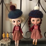 ブライス　blythe　。゜。゜。ボンボンベレー帽子　。゜。゜。　