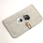 kuropeki1様オーダー品☆犬の手刺繍のカードケース