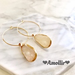 ❤︎オーロラパーツのフープピアス