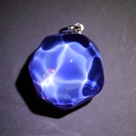 【水底】 ガラス ネックレス   川底   パープルブルー
