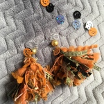 ハロウィン  オレンジカラーイヤリング／ピアス