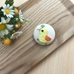 てけてけひよこのブローチ[生成り]