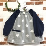 フリーススモック❄️星×ネイビーブルー(120size)