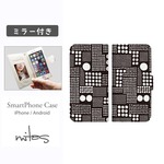 クスグルジャパン (水玉 3) ミラー付 ベルトあり 手帳型 全機種対応 スマホケース iPhone Xperia AQUOS Galaxy  [mset-39283881]