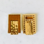 Light Brown Wood Gold Flamed Rectangle Parts