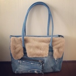 デニムリメイクバッグ fur