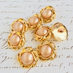 ■NEW■20mm■8個入■ 高級 ゴールドパール　 [1004-20] アクセサリーに!! 