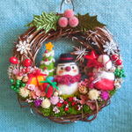 ハッピークリスマスI   ちびだるまリース