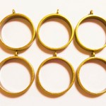 レジン枠２.５ｃｍ（金古美）６個