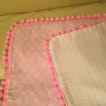 カフェマット（ピンクストライプ♪ポンポンテープ）