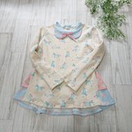 子供服 120 プチ衿ペプラムカットソー ユニコーン  