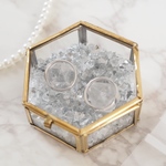【SALE】キラキラ ガラスボックスのリングピロー