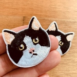 ❺ 猫 CAT キャット ネコ ねこ 刺繍 アップリケ ワッペン 