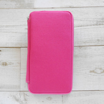 フラットペンケース＊帆布（ショッキングピンク）