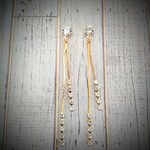 シールピアス　貼るピアス　ゆらゆら揺れる輝き【ゴールド】