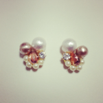 ブロンズビジューピアス／イヤリング