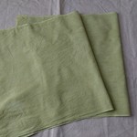 手染め晒し 刺し子 抹茶【33×68】