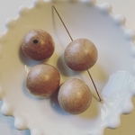 再販無し◆ デッドストック 19mm ウッド ビーズ