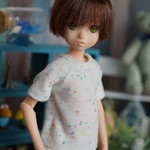 rurukoboyTシャツ(ホワイトネップ）