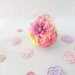 【再販】【翌日発送いたします】華やかダリアのボールブーケ ピンク系 ミニサイズ　★ラッピング無料★