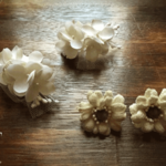 piccoさま  order made ＊ earring  【 布花紫陽花とチュールのイヤリング ＊ 布花イヤリングおとななデイジー 】