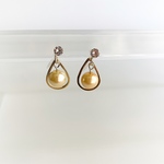 秋色（ベージュ）パール✨ノンホールピアス