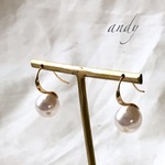 Swarovski Crystal Pearl Elegant Gold Hook Earrings