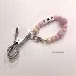【お名前入り】ベビーシューズクリップ【dull pink】