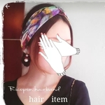 GalleryAttrice様ヘアバンド４本セット□ジュエリー□ブラウン□バブリ□紫リブ